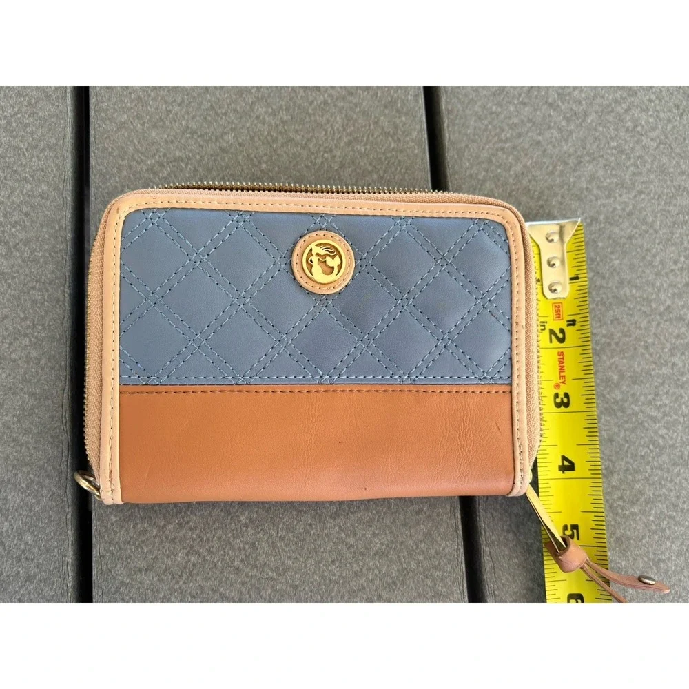 Spartina 449 Daufuskie Island Quilted Wallet Blue Tan NWT